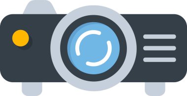 Projektör. Web simgesi basit illüstrasyon