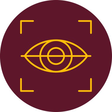 Göz taraması. Web simgesi basit illüstrasyon 