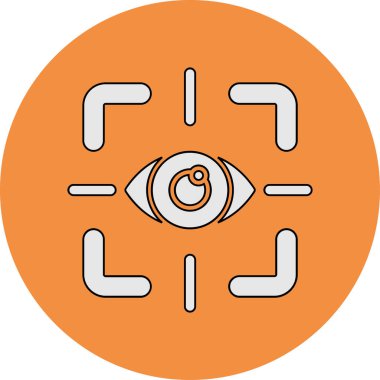 göz testi simge vektör çizim