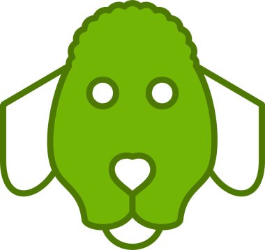 Fino köpeği baş simgesi vektör illüstrasyonu