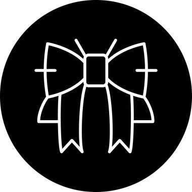 Kurdele yayı. Web simgesi basit illüstrasyon