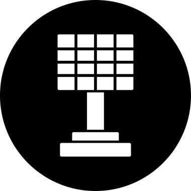 Güneş paneli simgesi, vektör illüstrasyonu basit tasarım