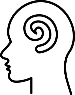 Hipnoz. Web simgesi vektör illüstrasyonu