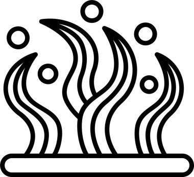 yosun simgesi vektör illüstrasyonu 