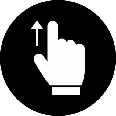 El simgesini kaydır. vektör illüstrasyonu