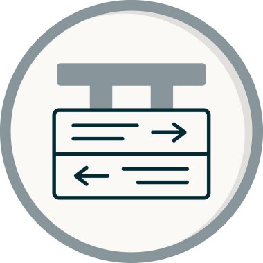 Yönlü İşaret Web simgesi vektör çizimi