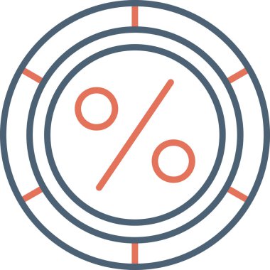 İndirim simgesinin vektör illüstrasyonu, yüzde