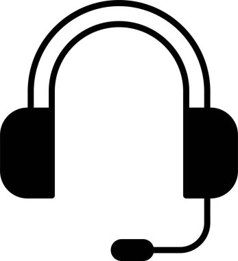 Kulaklık. Web simgesi basit illüstrasyon