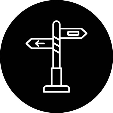 ok yönü yol ikon vektör çizimi