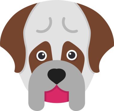 Boxer köpek simgesi vektör illüstrasyonu