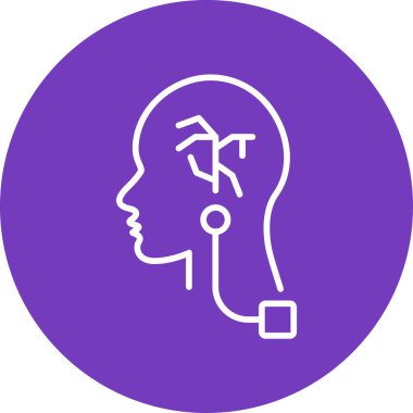 Vagus Sinir Uyarlama simgesi, vektör illüstrasyonu  