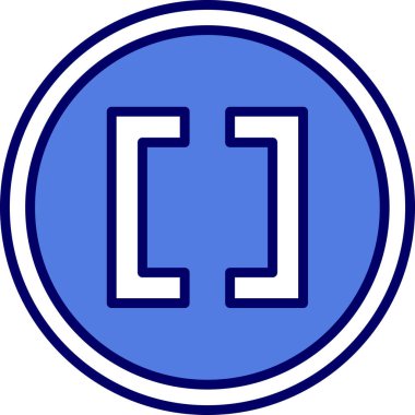 Parantez web simgesi vektör illüstrasyonu