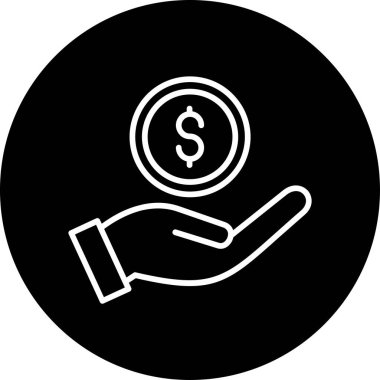  Gelir. Web simgesi basit illüstrasyon