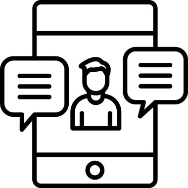 Sohbet mesajı vektör illüstrasyonu