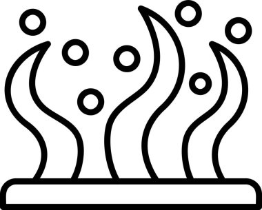 yosun simgesi vektör illüstrasyonu 