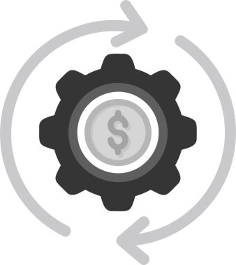 Para akışı. Web simgesi basit illüstrasyon