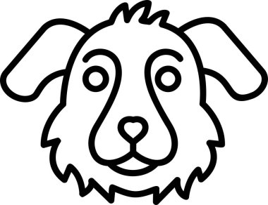 Bedlington Terrier köpek simgesi vektör illüstrasyonu