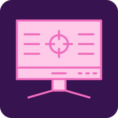 bilgisayar simgesi, vektör illüstrasyonu basit tasarım