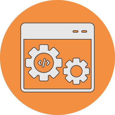 Konfigürasyon. Web simgesi basit tasarım