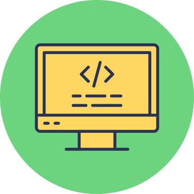 bilgisayar simgesi, vektör illüstrasyonu basit tasarım