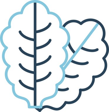 Marul simge vektör illüstrasyonunu bırakır