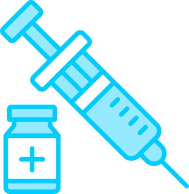 Aşı simgesi tasarımının vektör çizimi