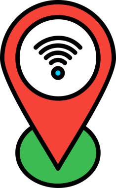 Web haritası iğnesi. Basit resimleme