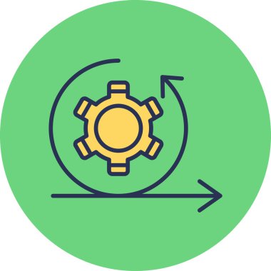 Tekrarlama. Web simgesi basit illüstrasyon