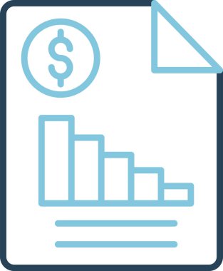 Mali Rapor belgesi. Web simgesi basit illüstrasyon