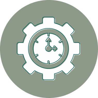 Zaman yönetimi simgesi vektör illüstrasyonu