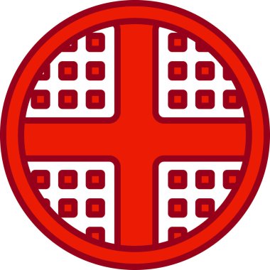 Waffle web simgesi, basit vektör illüstrasyonu 