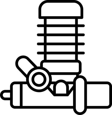 Modern Motor simgesinin vektör çizimi       