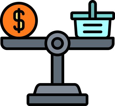 Denge. Web simgesi basit illüstrasyon