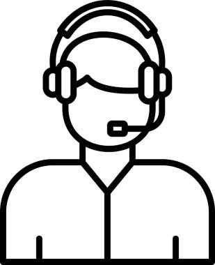 Müşteri hizmet vektör satırı simgesi