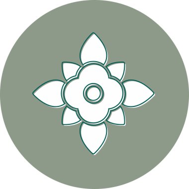 Süt otu çiçeği. Web simgesi basit illüstrasyon