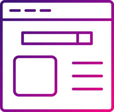 Tarayıcı modern simgesinin vektör illüstrasyonu