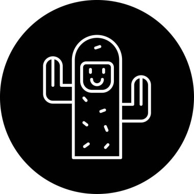 Kaktüs. Web simgesi basit illüstrasyon 