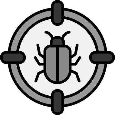 Kötü amaçlı web simgesi, basit vektör illüstrasyonu