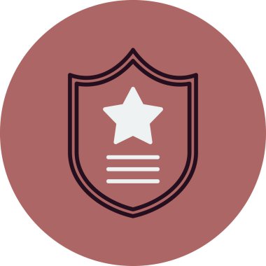 Polis rozeti. Web simgesi basit illüstrasyon