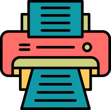 Yazıcı, web simgesi basit illüstrasyon