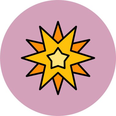 Yıldız simgesinin vektör illüstrasyonu 