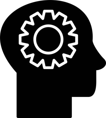 Beyin takımı, baş simge, vektör illüstrasyonu 