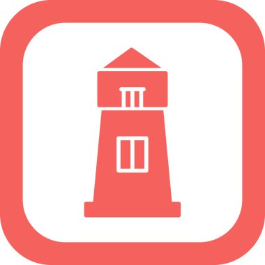 Deniz feneri web simge vektör çizim