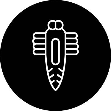 Demodex web simgesi vektör illüstrasyonu