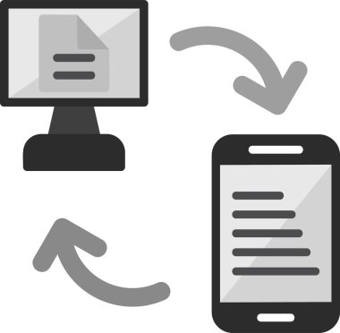 Veri Aktarımı modern simgesinin vektör çizimi