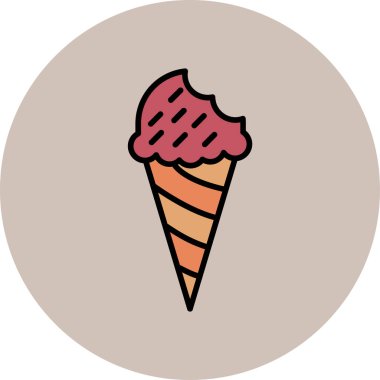 dondurma simgesi, vektör illüstrasyonu basit tasarım