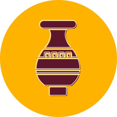 Vazo. Web simgesi basit illüstrasyon