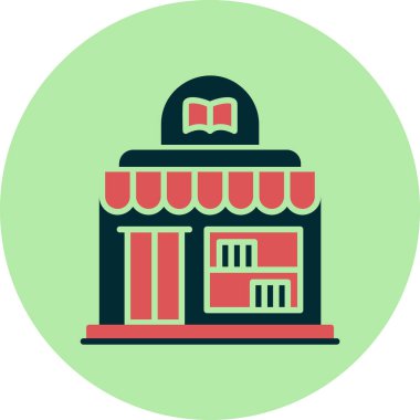 Kitapçı simgesi vektör illüstrasyonuName 