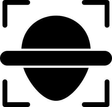 Yüz Kimliği Web simgesi vektör çizimi