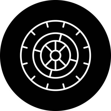 Tekerlek. Web simgesi basit illüstrasyon 